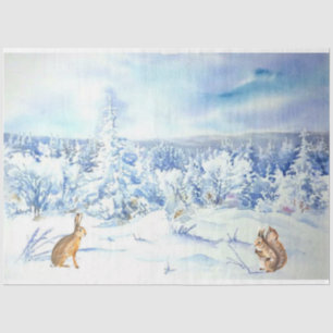 Winter Woodland Emphemera Series Design 2 Tissue Paper