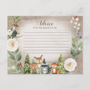 Winter Woodland Enclosure Card White Floral