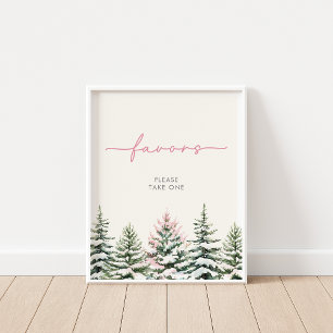 Winter Woodland Favours Sign