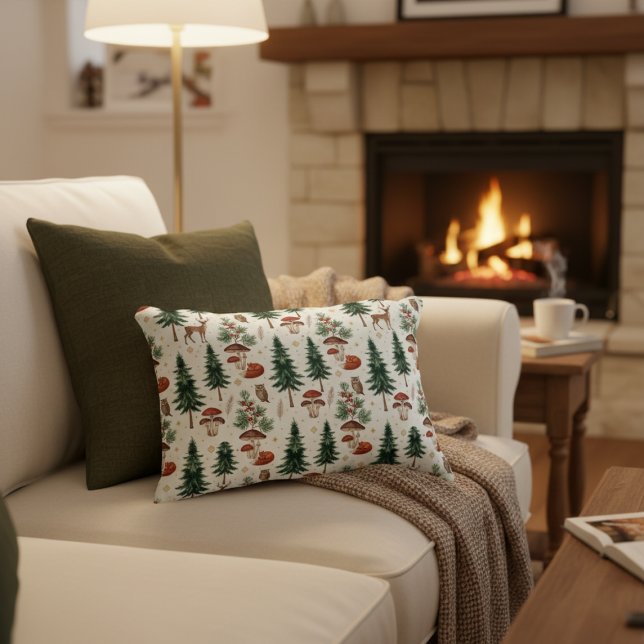 Winter Woodland Forest Animals Decorative Pillow (Winter Woodland Forest Animals Decorative Pillow)