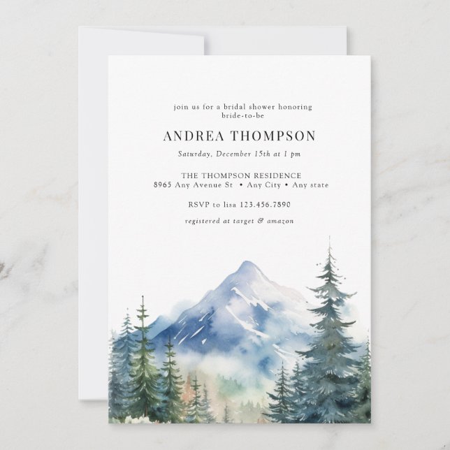 Winter Woodland | Forest Invitations (Front)