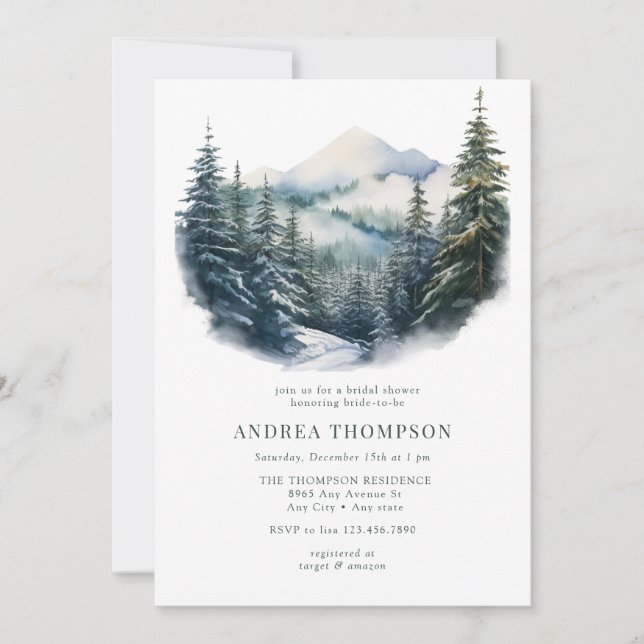 Winter Woodland | Forest Invitations (Front)