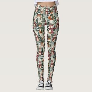 Winter Woodland Friends – Cute Animals (1) Leggings
