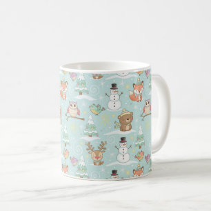 Winter Woodland Friends – Cute Holiday Pattern Coffee Mug