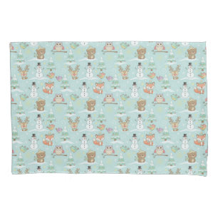 Winter Woodland Friends – Cute Holiday Pattern Pillowcase