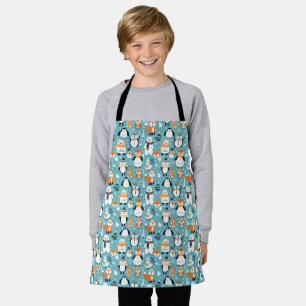Winter Woodland Friends in Cozy Knits Apron
