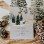 Winter Woodland Gender Neutral Baby Shower Invitation<br><div class="desc">Winter Woodland Gender Neutral Baby Shower Invitation. Designed with a watercolor snowy forest scene. Click Personalise to edit all text. Matching items in our store Cava Party Design.</div>