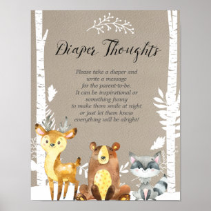 Winter Woodland  Late Night Diapers Poster