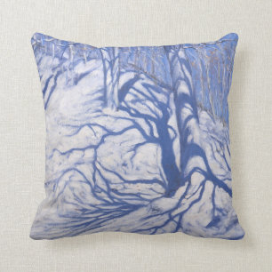 Winter Woodland near Courcheval 2008 Cushion