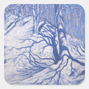 Winter Woodland near Courcheval 2008 Square Sticker