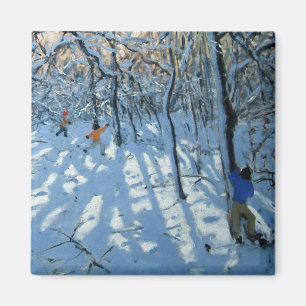 Winter woodland near Newhaven Derbyshire Magnet