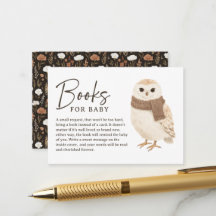 Winter Woodland Owl Baby Shower Books for Baby