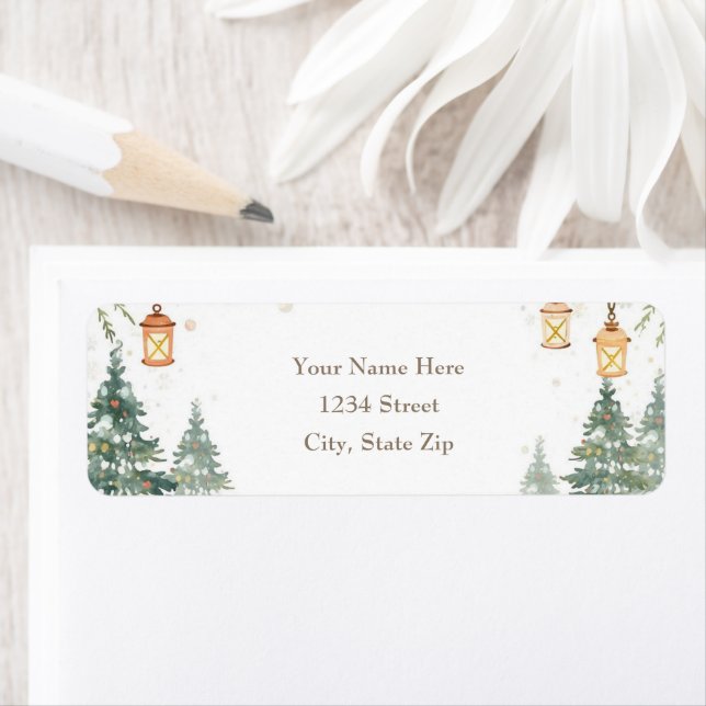 Winter Woodland Return Address Labels – Snowfall (Insitu)