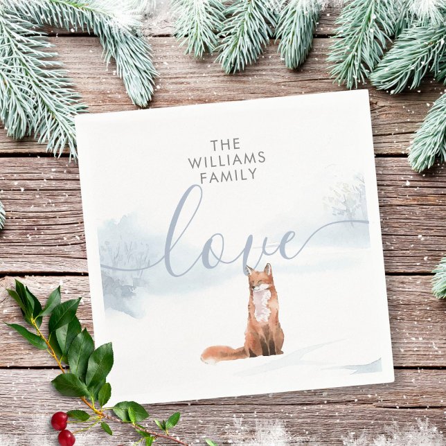 Winter Woodland Scene Fox Napkin (Creator Uploaded)