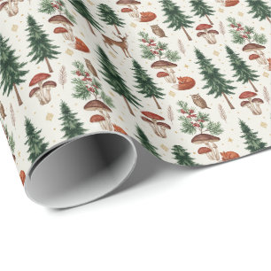 Winter Woodland Seamless Pattern Wrapping Paper