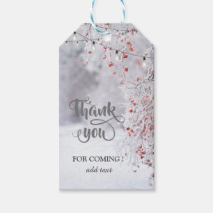 Winter Woodland,Snow String Lights Thank You Gift Tags