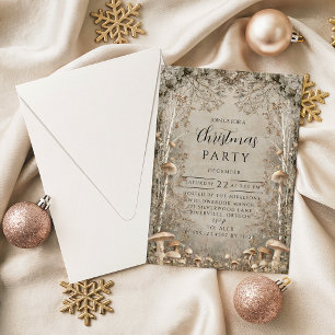 Winter Woodland Vintage Christmas Invitation