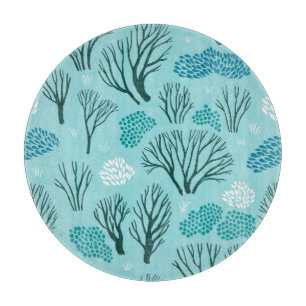 Winter Woodland: Vintage Seamless Cutting Board