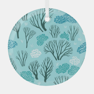 Winter Woodland: Vintage Seamless Glass Tree Decoration