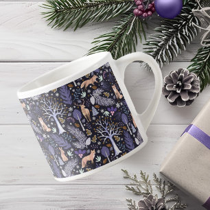 Winter Woodland Violet/Gold ID785 Espresso Cup
