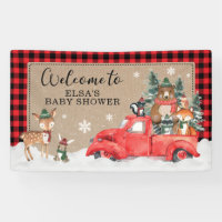 Winter Woodland Wonderland Baby Shower Welcome
