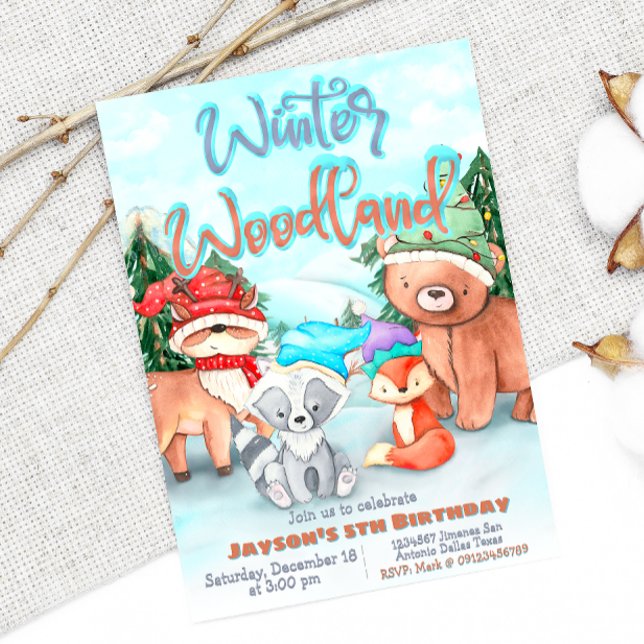 Winter Woodlands - Any Age  Invitation (Creator Uploaded)
