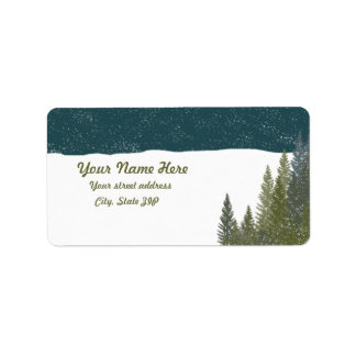 Winter Woods Address Labels
