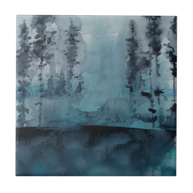 Winter Woods Ceramic Tile (Front)