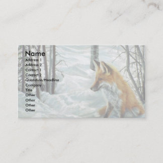 Winter woods, Fox Business Card