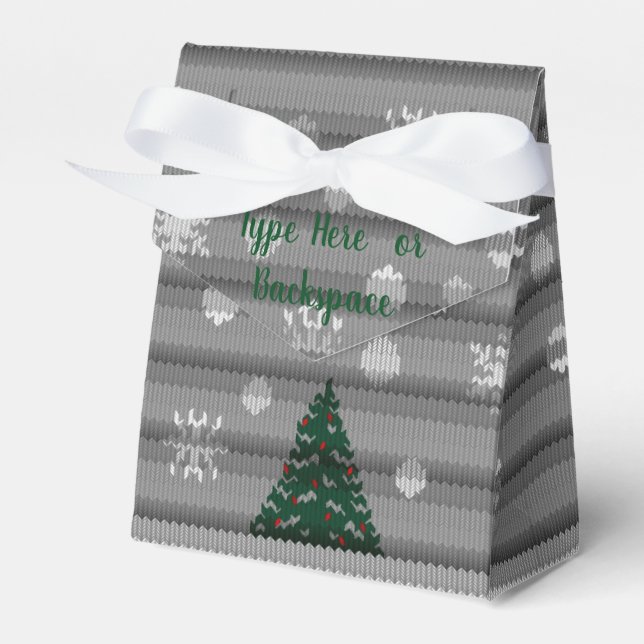 Winter Wool Gift Box Personalised Holiday Boxes (Front Side)