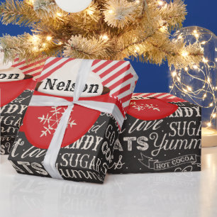 Winter Word Art Holiday Wrapping Paper
