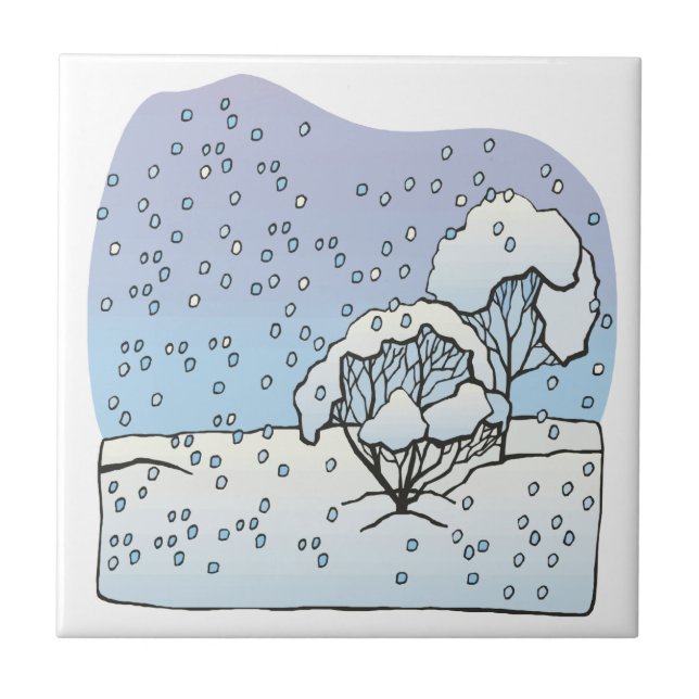 Winter World Ceramic Tile (Front)