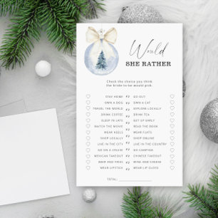 Winter Would she rather bridal shower game