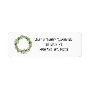 Winter wreath custom Address Labels