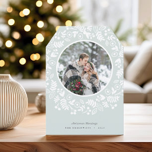 Winter Wreath Holiday Photo Card