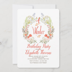 Winter Wreath Invitation