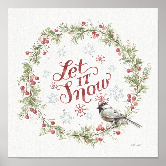 Winter Wreath - Let it Snow Poster (Front)