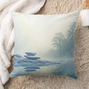 Winter Zen: Foggy Lake Balance Cushion