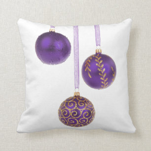 Winterberry Amethyst Purple Lavender Christmas Cushion
