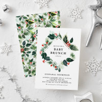Winterberry and Holly Greenery Baby Brunch