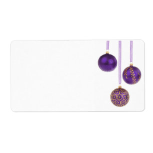 Winterberry Purple Christmas Ornaments