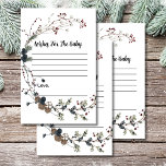 Winterberry rustic boho wishes for baby shower<br><div class="desc">Custom fun baby shower games. Edit the fonts and colours to make it uniquely yours. We also have coordinating and matching stationery to go with this theme. Bundle up with invitations, thank you cards, favour tags, welcome signs, baby shower games, backdrop banner and more. Visit Winterberry Rustic Boho collection for...</div>