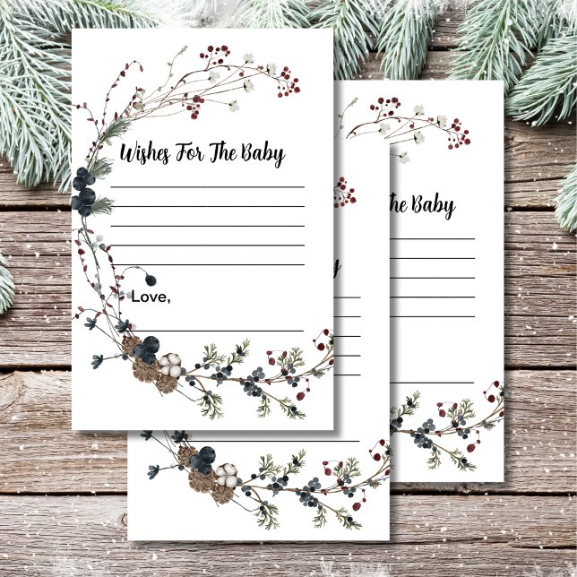 Winterberry rustic boho wishes for baby shower  (Creator Uploaded)