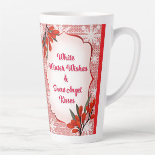 Winterberry White Winter Wishes Snow Angel Kisses  Latte Mug