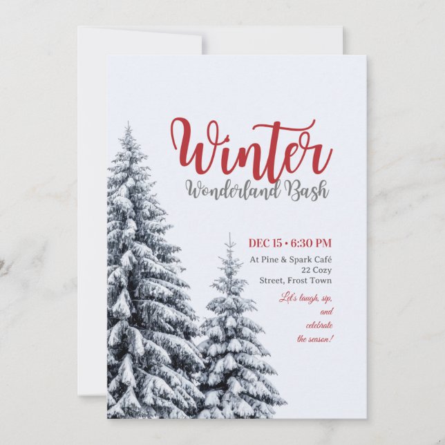Winterful party invitation (Front)