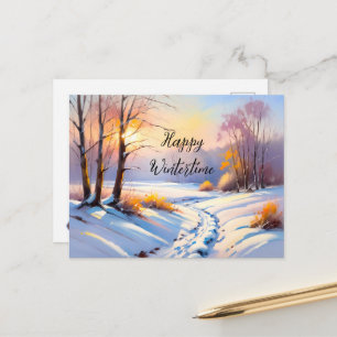 Winterlandschaft im Morgenlicht   Postcard