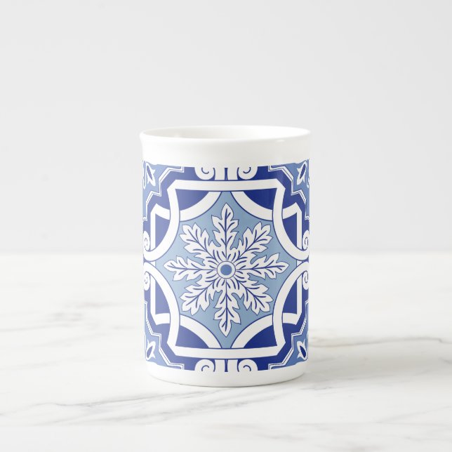 Winterleaf Scroll Bone China Mug (Front)
