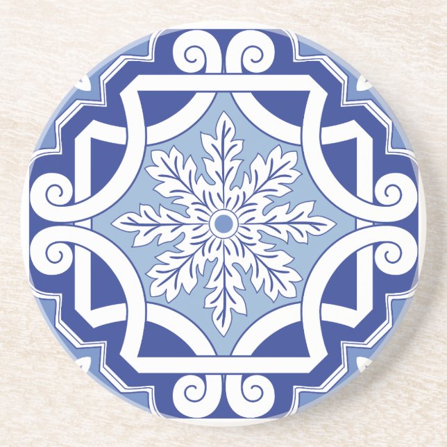 Winterleaf Scroll Coaster (Front)