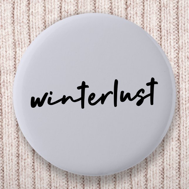 Winterlust | Winter Modern Minimalist Christmas 6 Cm Round Badge (Creator Uploaded)