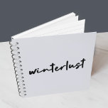 Winterlust | Winter Modern Minimalist Christmas Notebook<br><div class="desc">Simple,  stylish “winterlust” quote art notebook in modern minimalist handwriting style typography inspired by the love of winter,  christmas,  xmas,  snow and cosy days!</div>